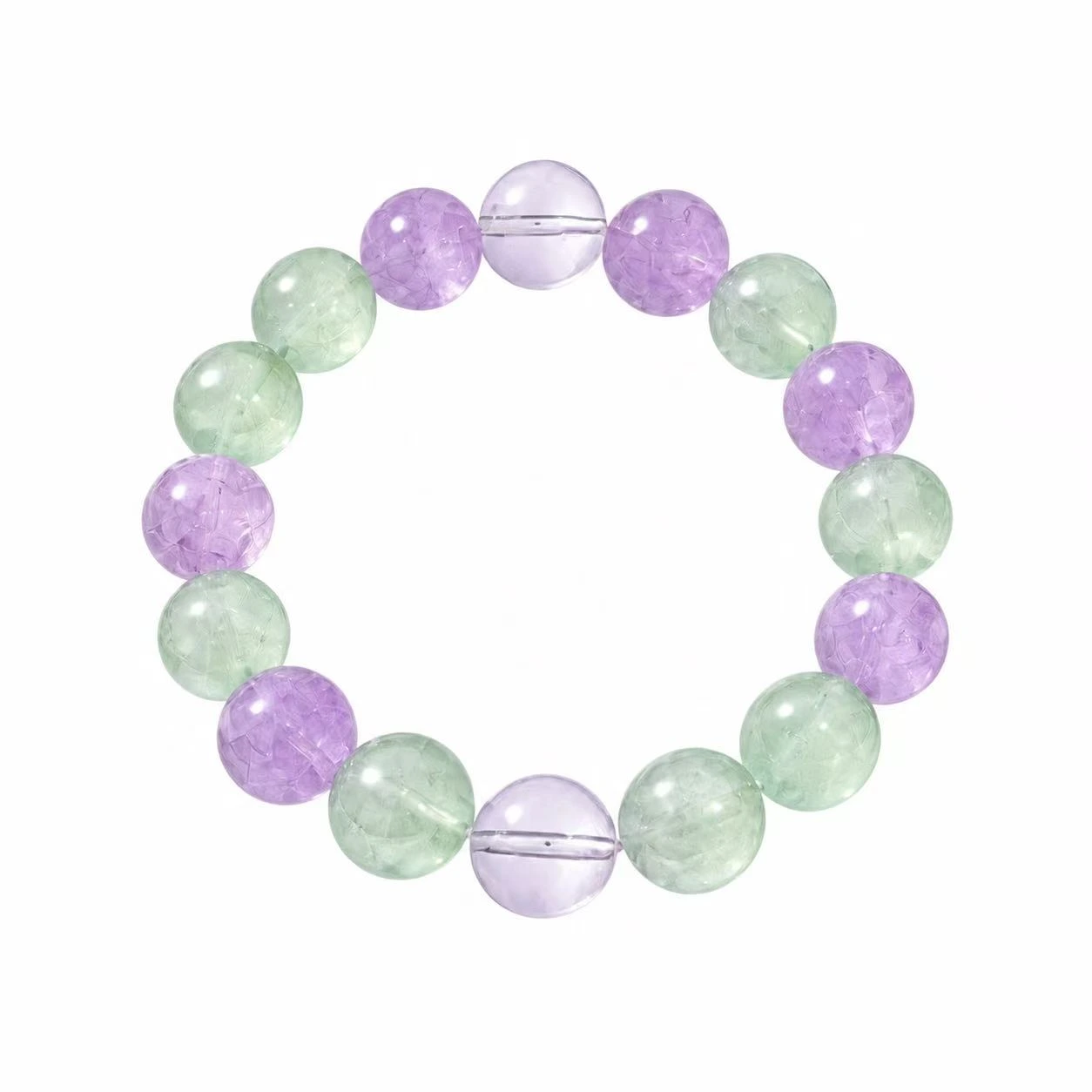 Vòng Đá Lavender Dream – Prehnite Xanh & Thạch Anh Tím Tự Nhiên SeraVian